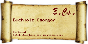 Buchholz Csongor névjegykártya